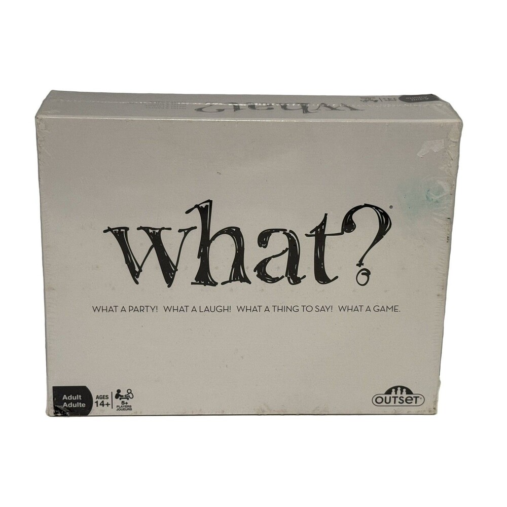 Outset What? Party Game 96 Cards Answer Score Sheets Pencils 5+ Players 14+